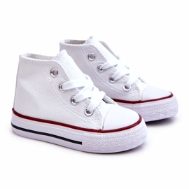 Baskets montantes pour enfants, blanches 1