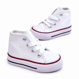 Baskets montantes pour enfants, blanches 2