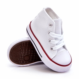 Baskets montantes pour enfants, blanches 3
