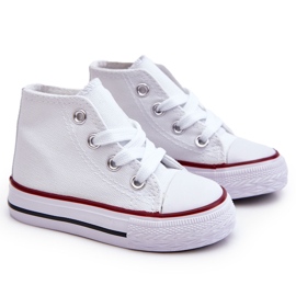 Baskets montantes pour enfants, blanches 5