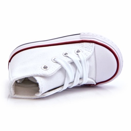 Baskets montantes pour enfants, blanches 4