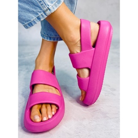 Sandales Caoutchouc Boddie Fuchsia rose 1