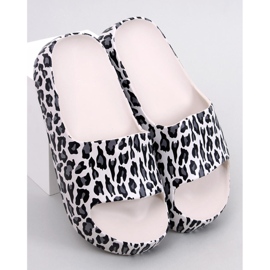 Sandales à plateforme de Marlon Leopard blanche 1
