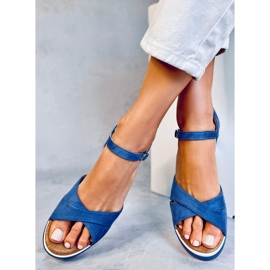 Sandales compensées bleu Winkler 5