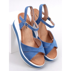 Sandales compensées bleu Winkler 1