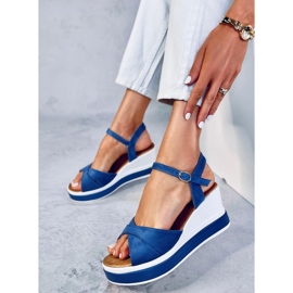 Sandales compensées bleu Winkler 4