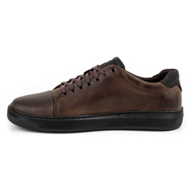 Polbut Chaussures homme en cuir 2109 marron brun 1