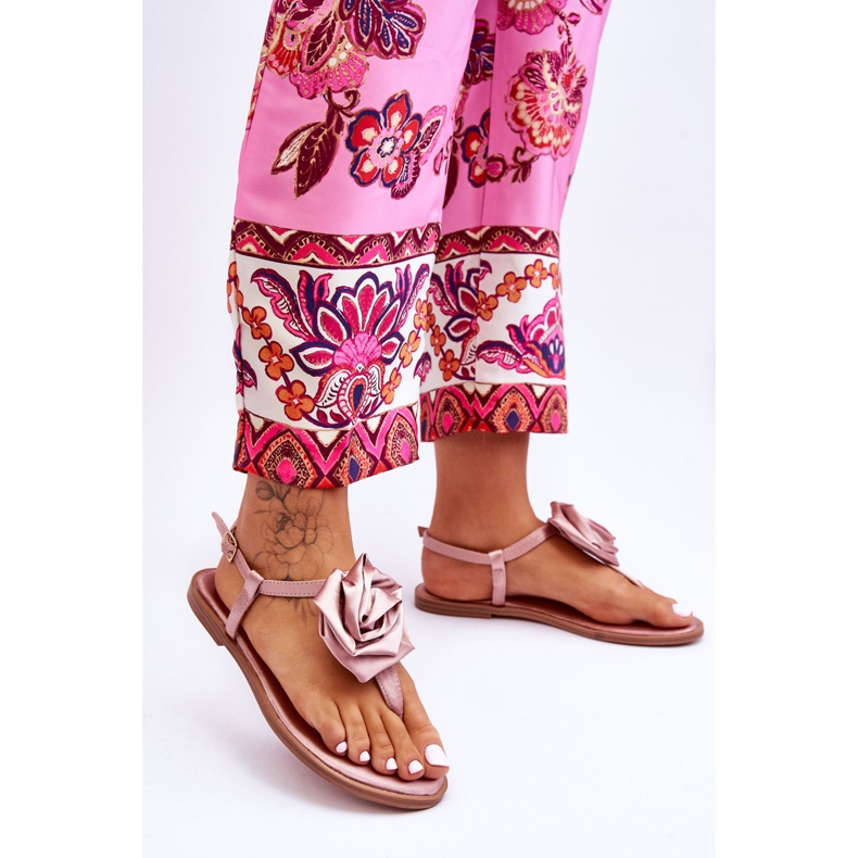 Tongs Femme Avec Tissu Rose Nude Carisma 2