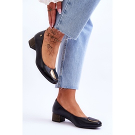 Escarpin Cuir Talon Bas Maciejka 05960-01 Noir le noir 3