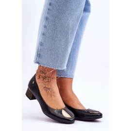 Escarpin Cuir Talon Bas Maciejka 05960-01 Noir le noir 7