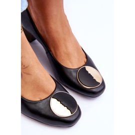 Escarpin Cuir Talon Bas Maciejka 05960-01 Noir le noir 6