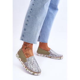 Chaussures à enfiler en cuir pour femmes Maciejka 03512-51 Vert 2
