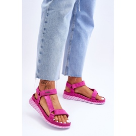Sandales En Daim Avec Velcro Big Star LL276012 Rose 2