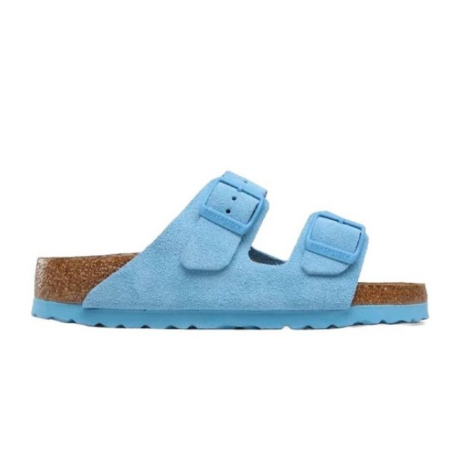 Birkenstock Arizona Sfb W 1024066 chaussons bleu 1 Birkenstock Arizona Sfb W 1024066 chaussons bleu 1