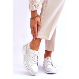 Vinceza Chaussures de Sport en Cuir pour Femme Baskets Blanc Elami blanche 1