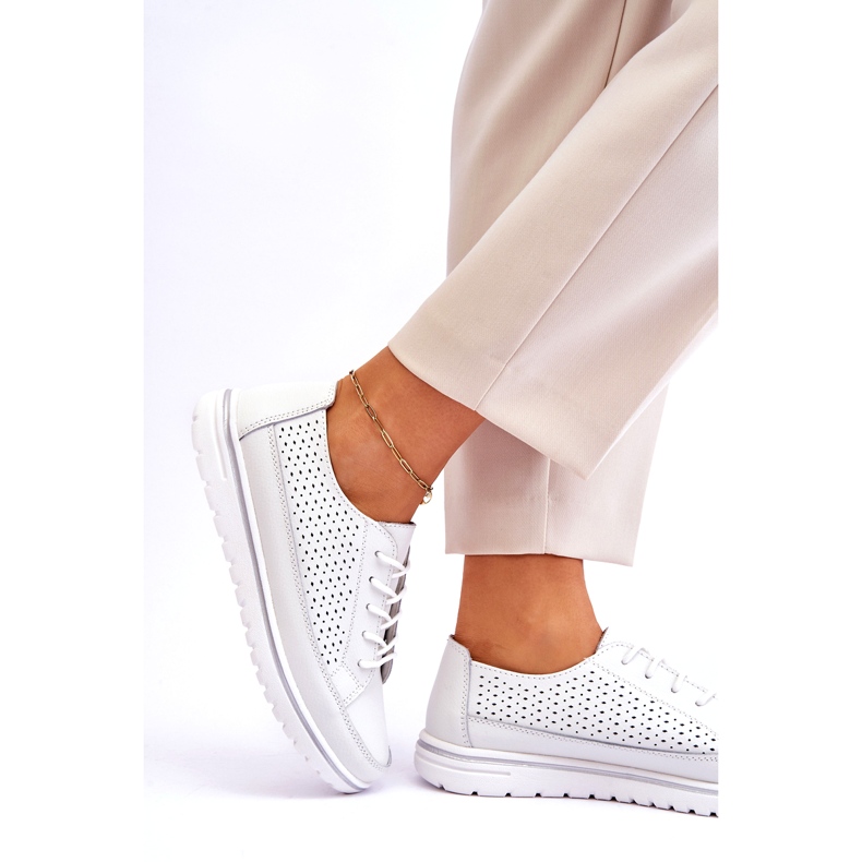 Vinceza Chaussures de Sport en Cuir pour Femme Baskets Blanc Elami 2