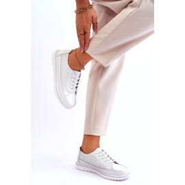 Vinceza Chaussures de Sport en Cuir pour Femme Baskets Blanc Elami blanche 3