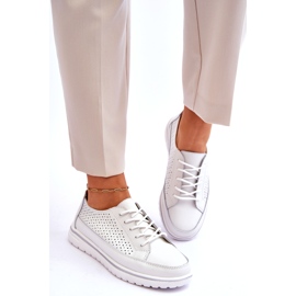 Vinceza Chaussures de Sport en Cuir pour Femme Baskets Blanc Elami blanche 6