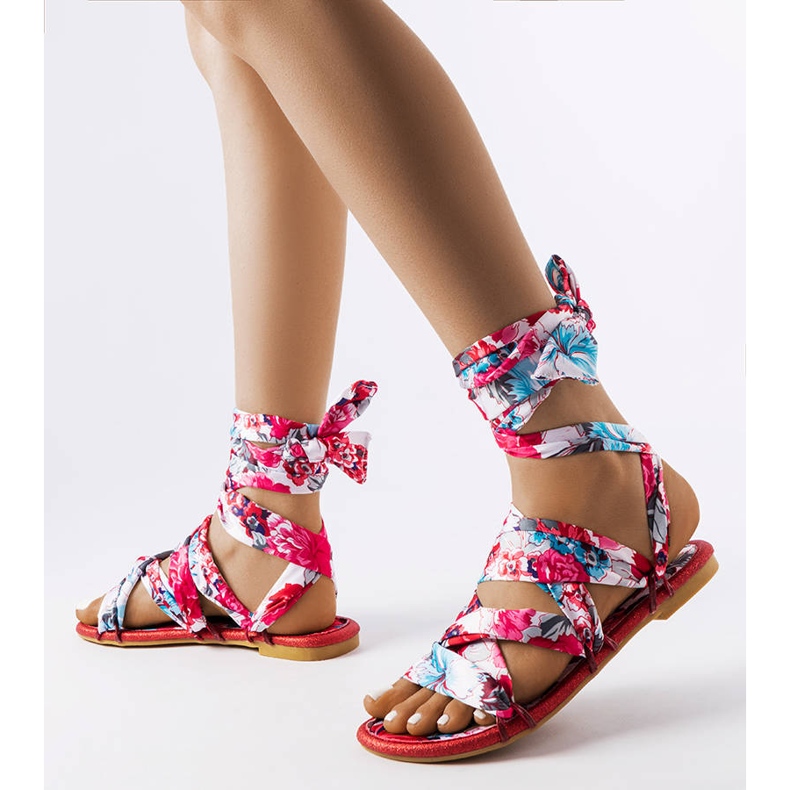 Sandales à lacets rouges Richer 1