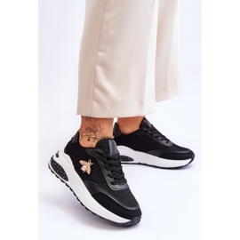 PS1 Chaussures de sport brillantes avec décoration Seneca noire 2