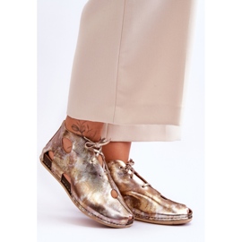 Bottines en Cuir Léger Maciejka 03426-42 Doré d'or 6