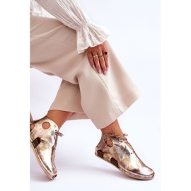 Bottines en Cuir Léger Maciejka 03426-42 Doré d'or 5