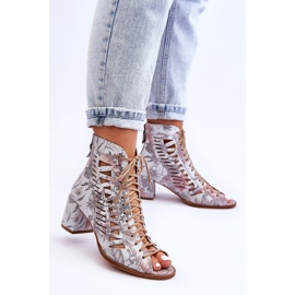 Bottes en Cuir Ajouré Maciejka 04040-11 Blanc blanche 2