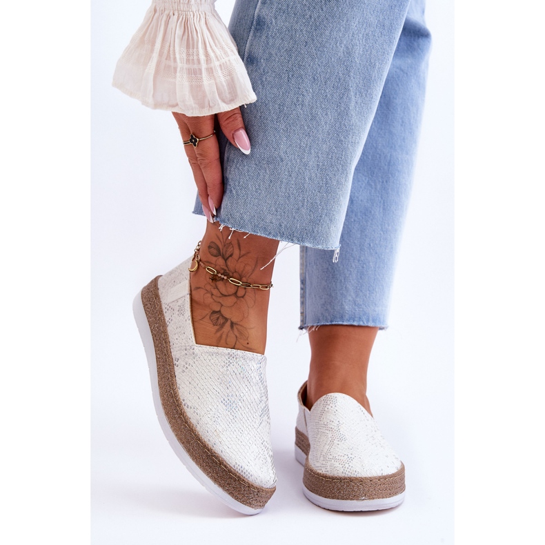 Espadrilles en Cuir Mocassins Big Star LL276004 Blanc blanche 1 Espadrilles en Cuir Mocassins Big Star LL276004 Blanc blanche 1