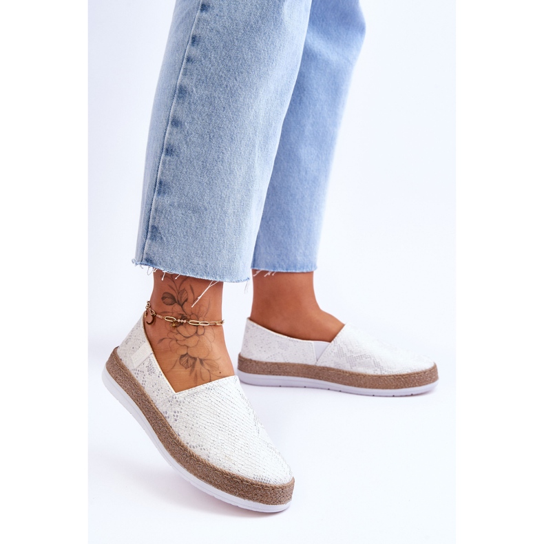 Espadrilles en Cuir Mocassins Big Star LL276004 Blanc 2