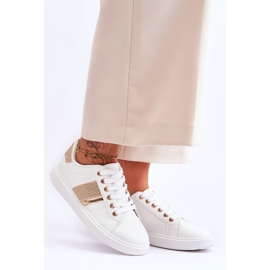 Chaussures De Sport Femme Avec Jets Blanc-Or Axelle 1