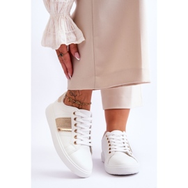 Chaussures De Sport Femme Avec Jets Blanc-Or Axelle 2