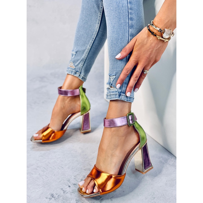 Sandales à talons géométriques Marshmello Orange 1 Sandales à talons géométriques Marshmello Orange 1