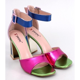 Sandales Talon Géométrique Marshmello Fuchsia rose 1