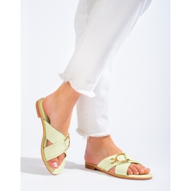 Chaussons femme Shelovet verts 1