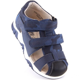 Sandales velcro camo News Jr 5909 bleu marine 1