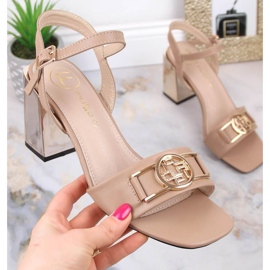Sandales à talon miroir Filippo W PAW446B beige 4