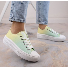 Baskets plateforme Big Star W INT1876A ombre vert 3