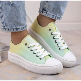 Baskets plateforme Big Star W INT1876A ombre vert 4