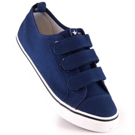Baskets scratch News Jr EVE408C bleu marine 1