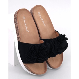 BM Chaussons Rizzo Fleur Noir le noir 1