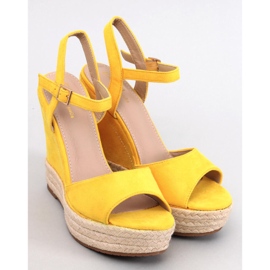 BM Winans Sandales compensées espadrilles jaunes 1