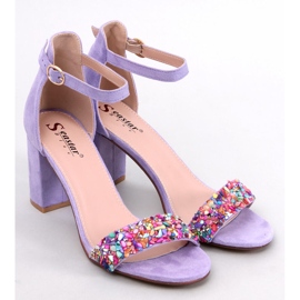 BM Sandales à talons pierre Valentine Violet 1