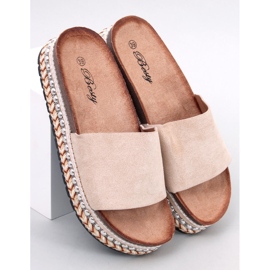 BM Mules à ornements Donnie Beige 1