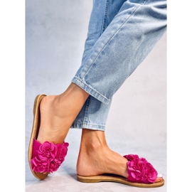 Chaussons Corey Fleur Fuchsia rose 5