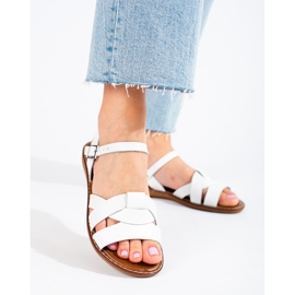 W. Potocki Sandales cuir femme Potocki blanc blanche 1