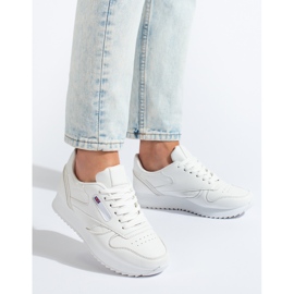 Chaussures de sport femme Shelovet blanches 1