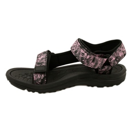 Sandales de sport noires pour femmes avec velcro News 23SD11-5630 le noir 3