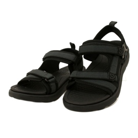 Sandales de sport pour hommes noires avec velcro News 23MN11-5623 4