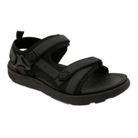 Sandales de sport pour hommes noires avec velcro News 23MN11-5623 le noir 2