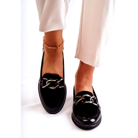 Mocassins Classiques Avec Chaîne Laura Messi 2531 Noir le noir 2